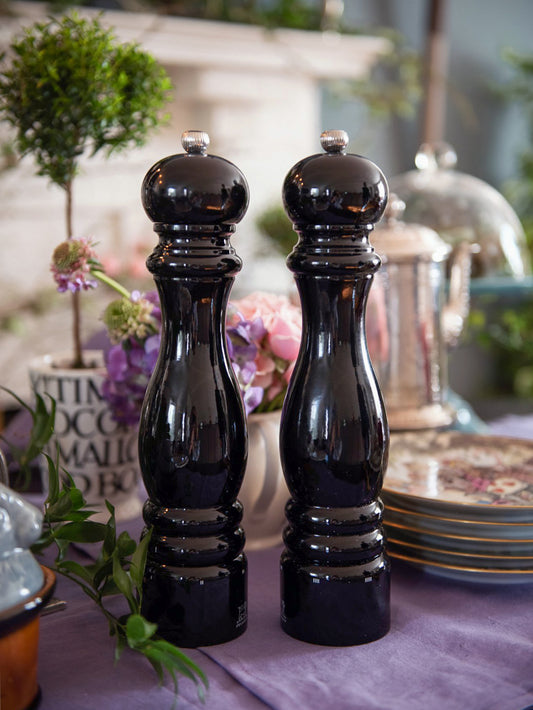 Peugeot Paris U'Select Black Lacquer Salt and Pepper Mills Weston Table