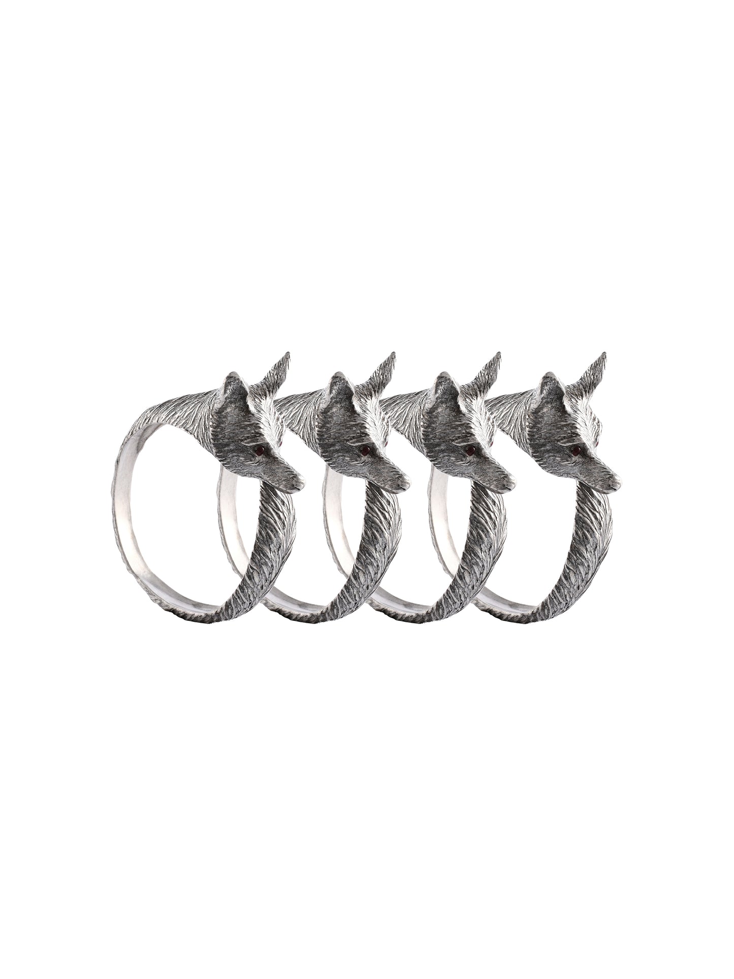 Pewter Fox Napkin Rings Weston Table