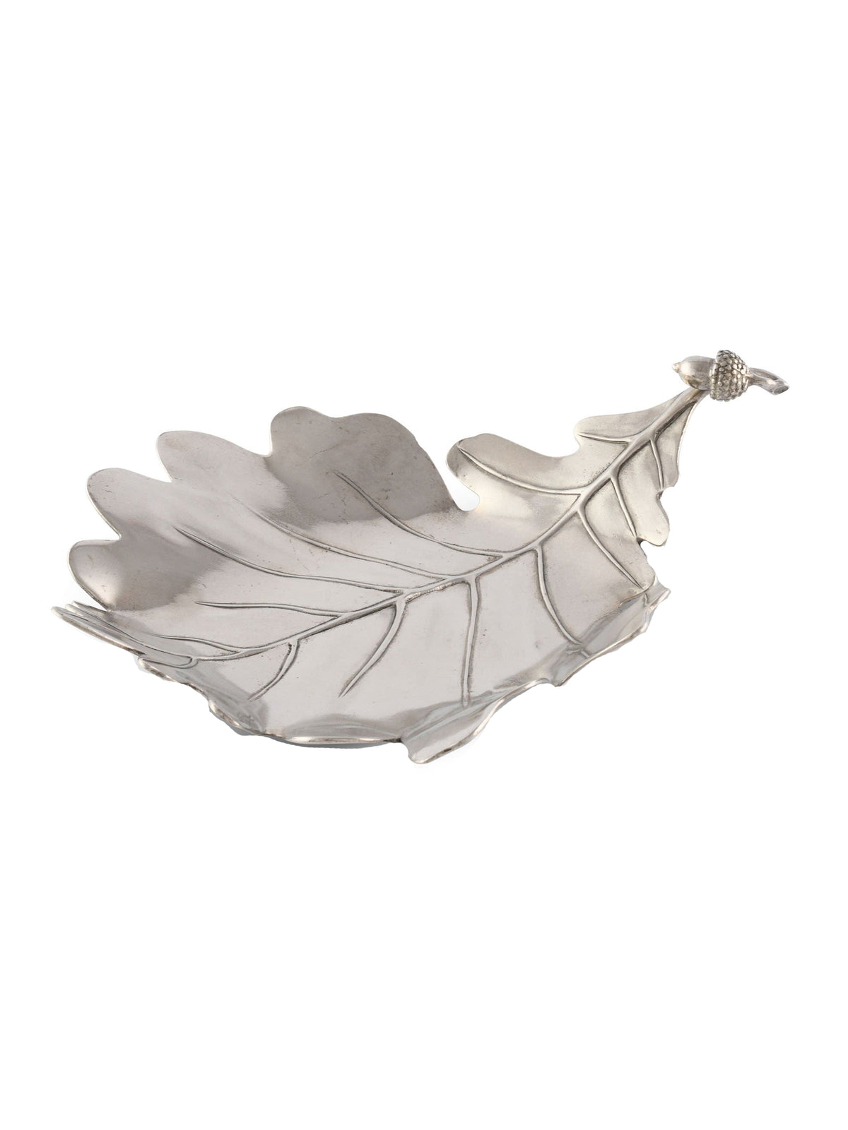 Pewter White Oak Leaf Plate Weston Table