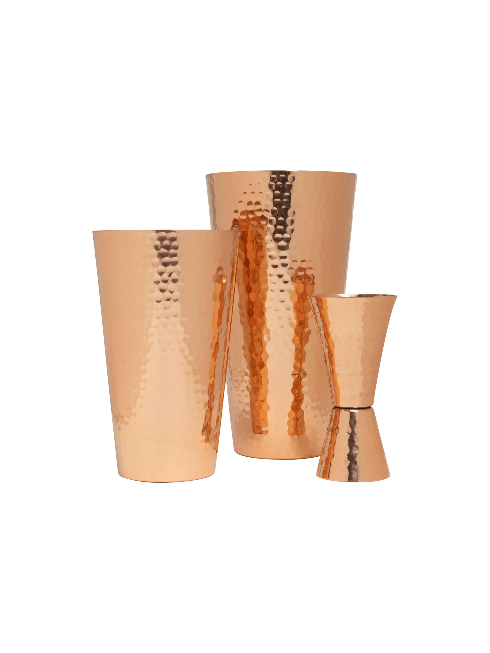 Shop the Professional Hammered Copper Cocktail Shaker Set at Weston Table