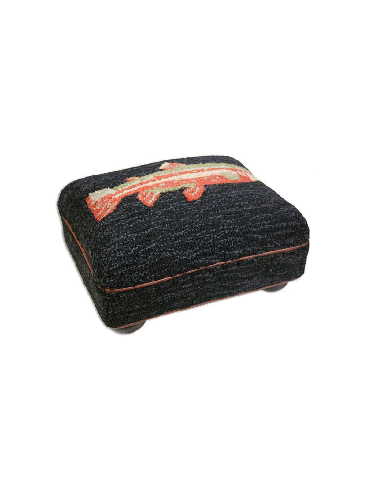 Trout Hooked Wool Foot Stool Weston Table