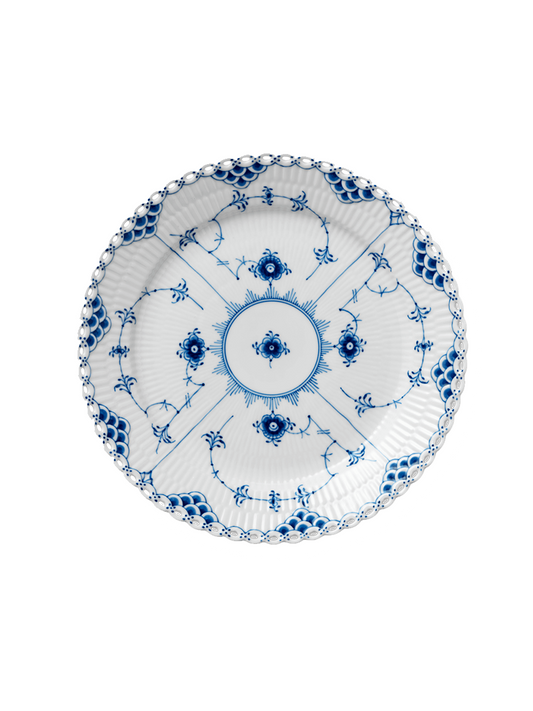 Vintage Royal Copenhagen Blue Fluted Full Lace Dinner Plate Weston Table
