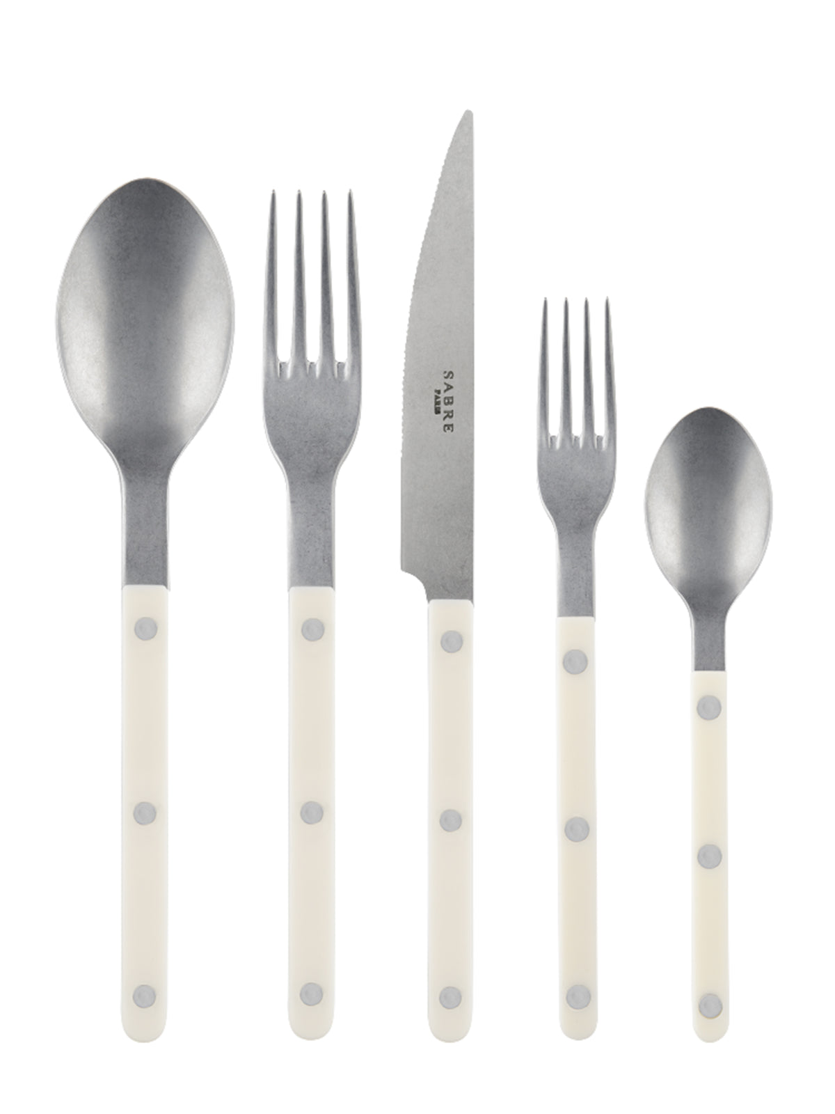 Sabre Paris Bistro Vintage Milk 5 Piece Place Setting Weston Table