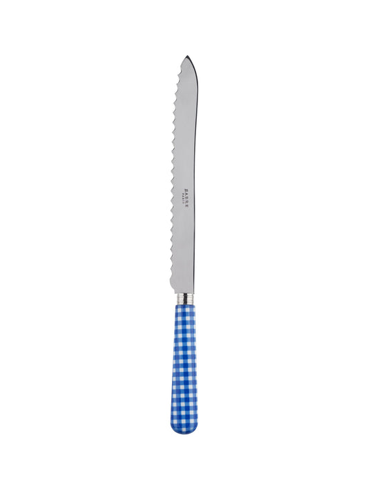 Sabre Paris Gingham Blue Bread Knife Weston Table