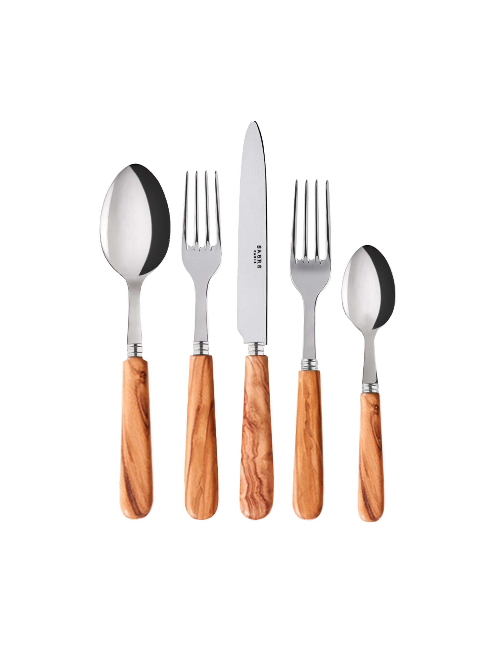 Lucques Olive Wood Flatware - 5 piece set