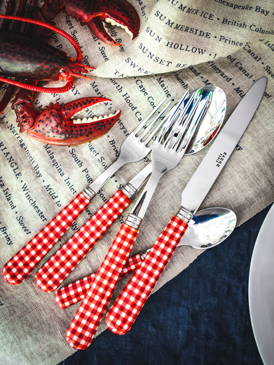 Sabre Paris Gingham Red 5 Piece Place Setting Weston Table