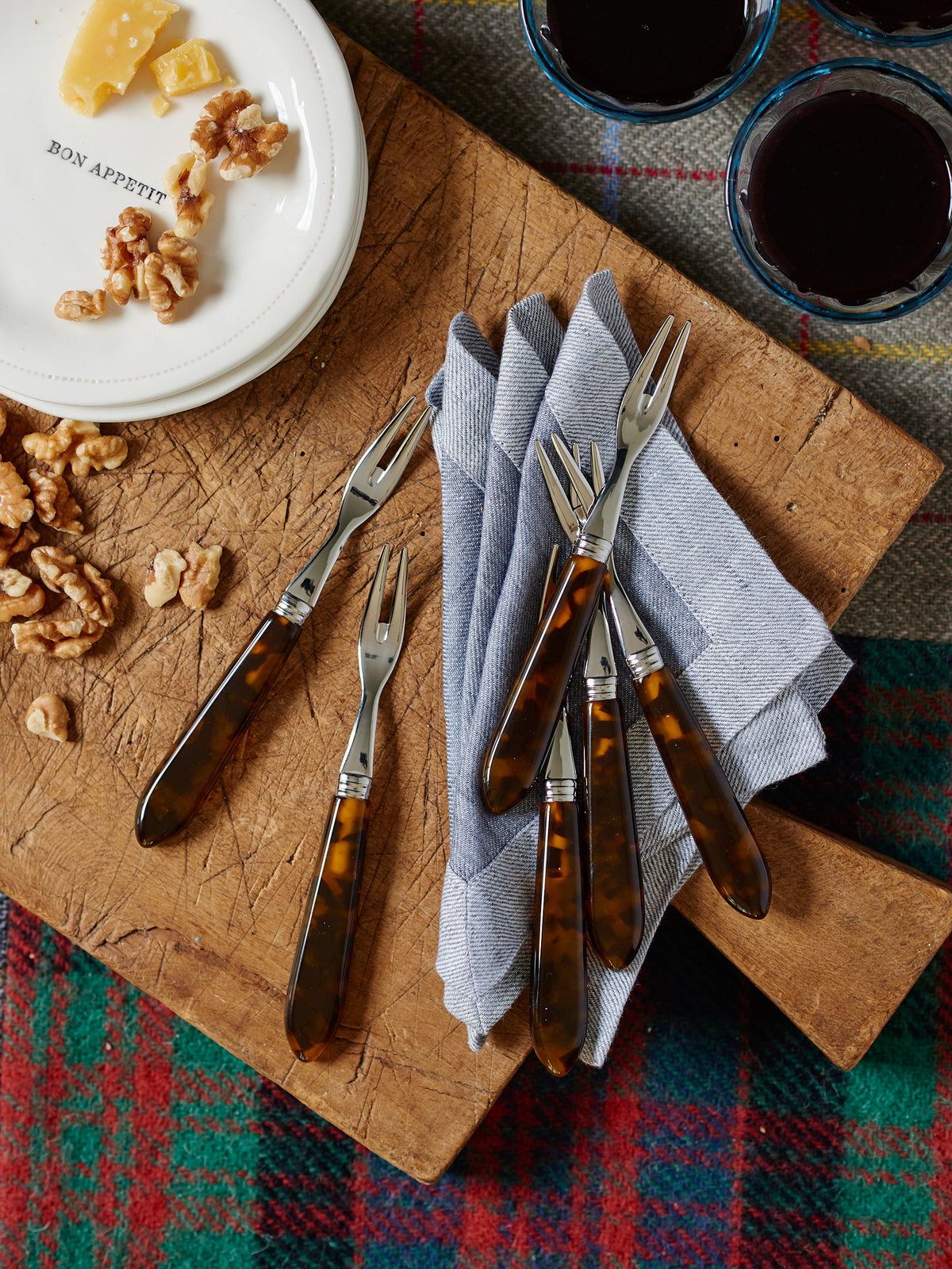 Sabre Paris Tortoise Cocktail Fork Weston Table