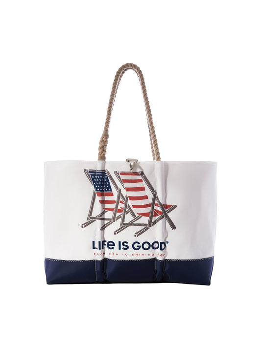 Sea Bags Beach Days Life is Good Ogunquit Beach Tote Weston Table