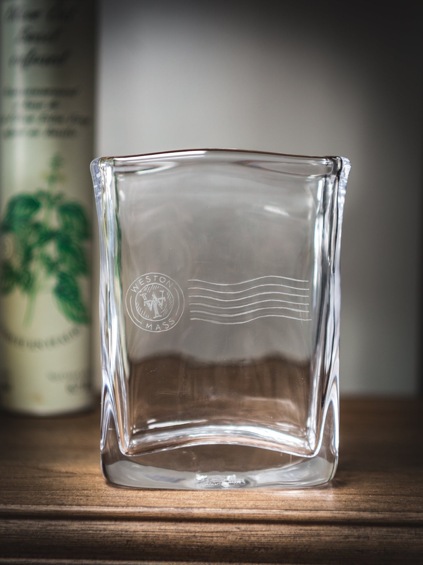 Simon Pearce Custom Engraved Weston Vase