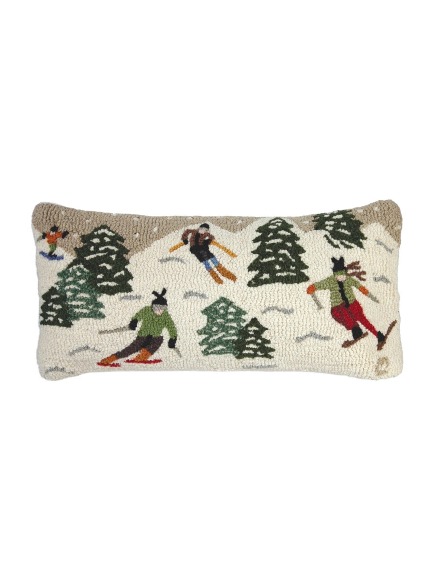 Ski Dreams Hooked Wool Pillow Weston Table