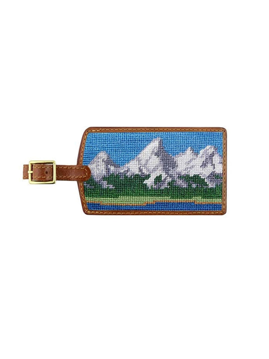 Smathers & Branson Tetons Needlepoint Luggage Tag Weston Table