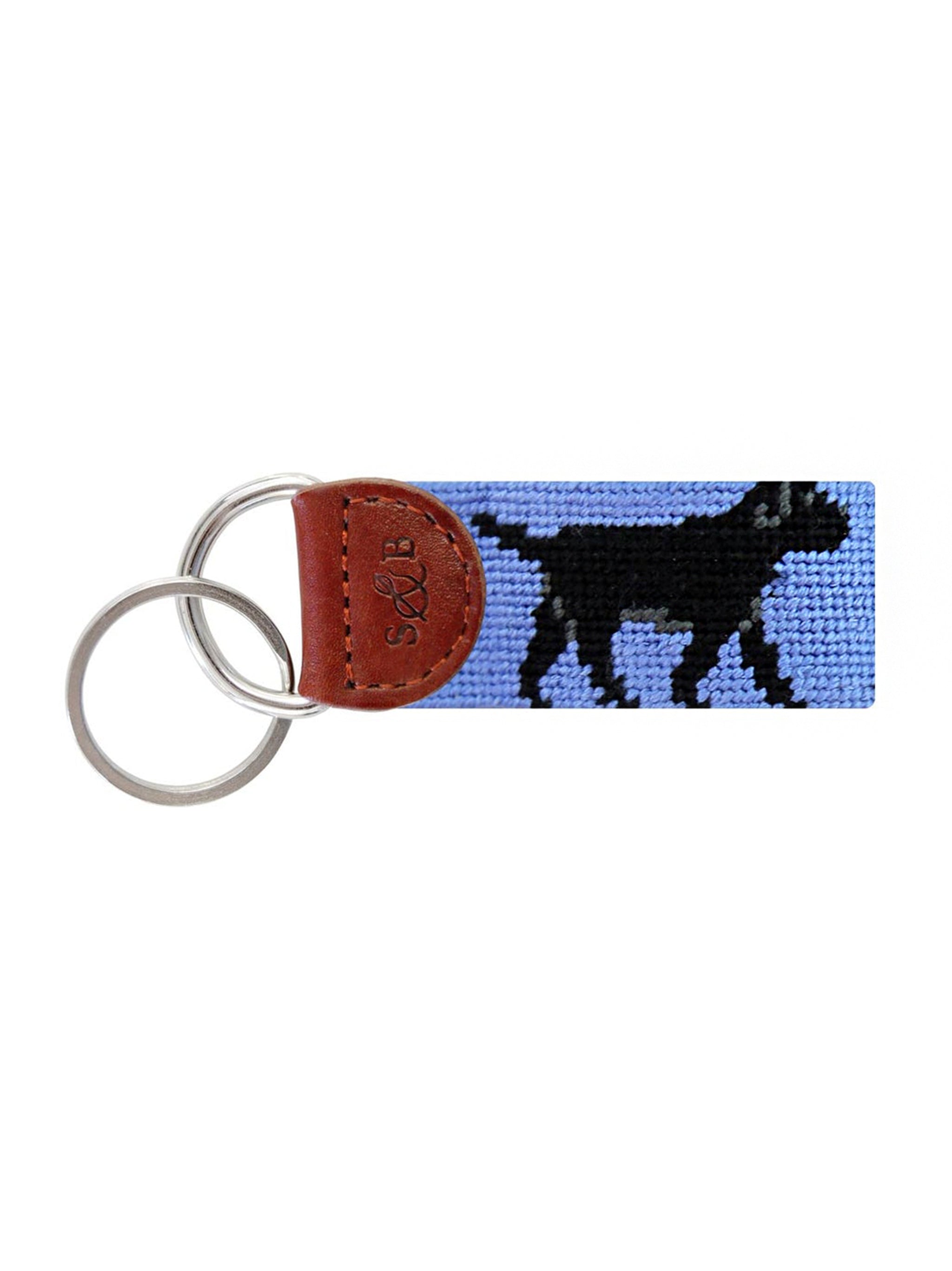 Dash the Dog Keychain / Needlepoint Key Fob / Dog Keychain / 