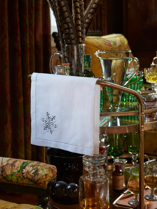 Embroidered Silver Snowflake Napkins Weston Table