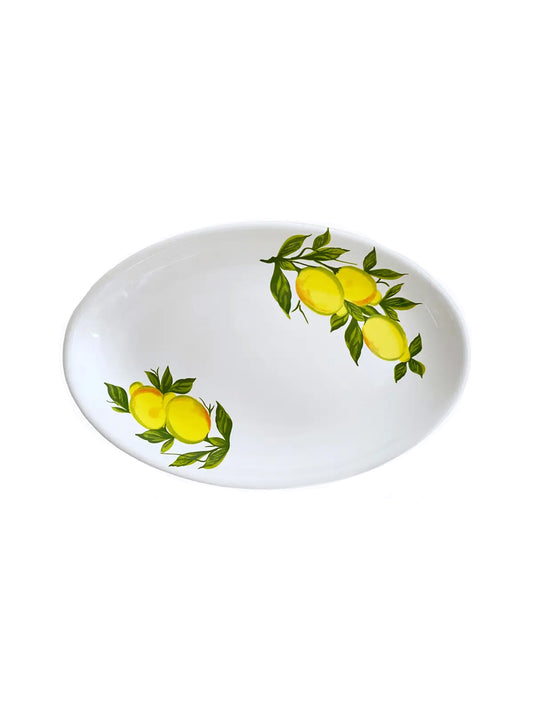 Sorrento Lemon Oval Platter Weston Table