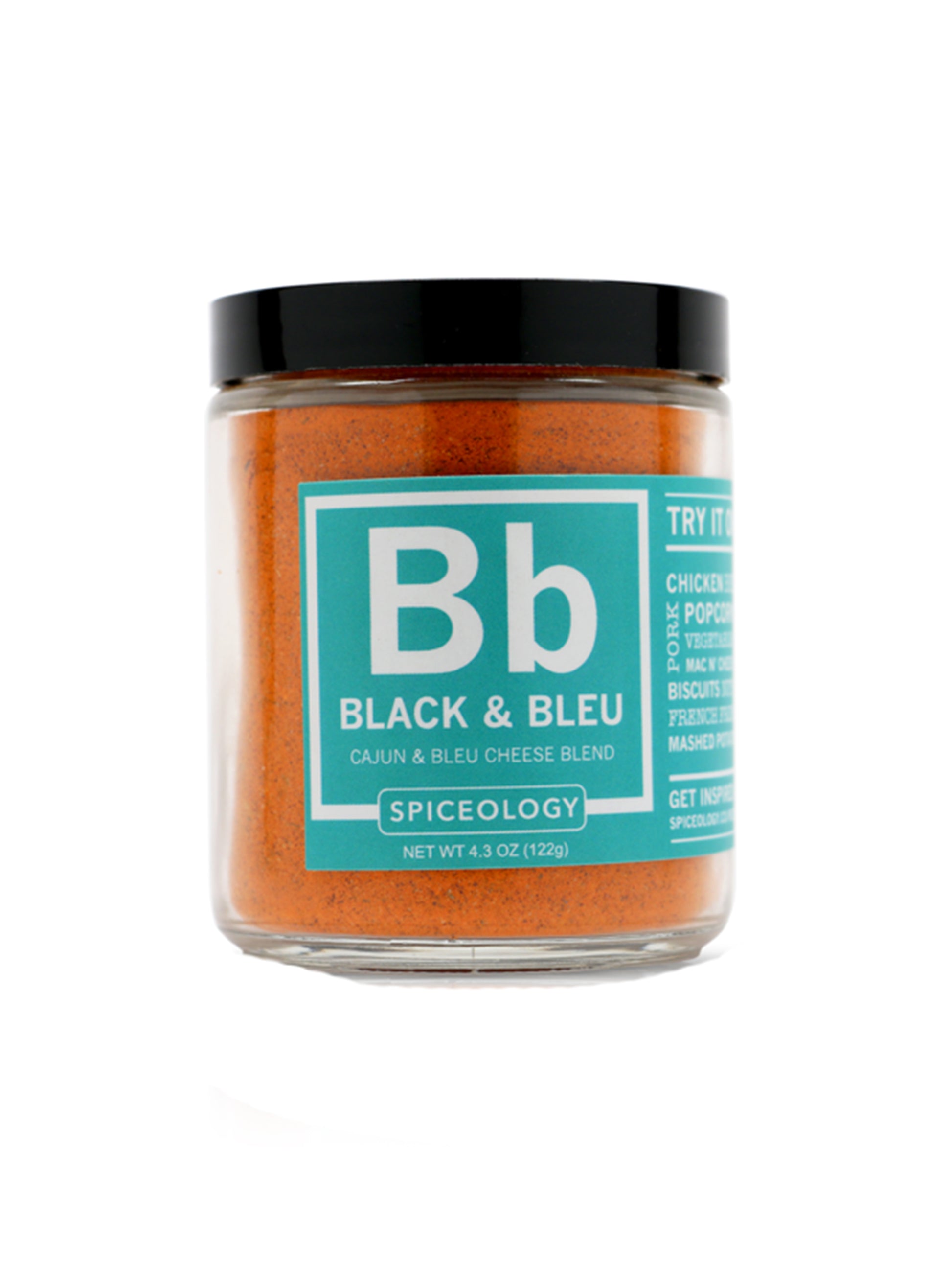 Spiceology Rubs & Blends Glass Jar Black & Blue Weston Table