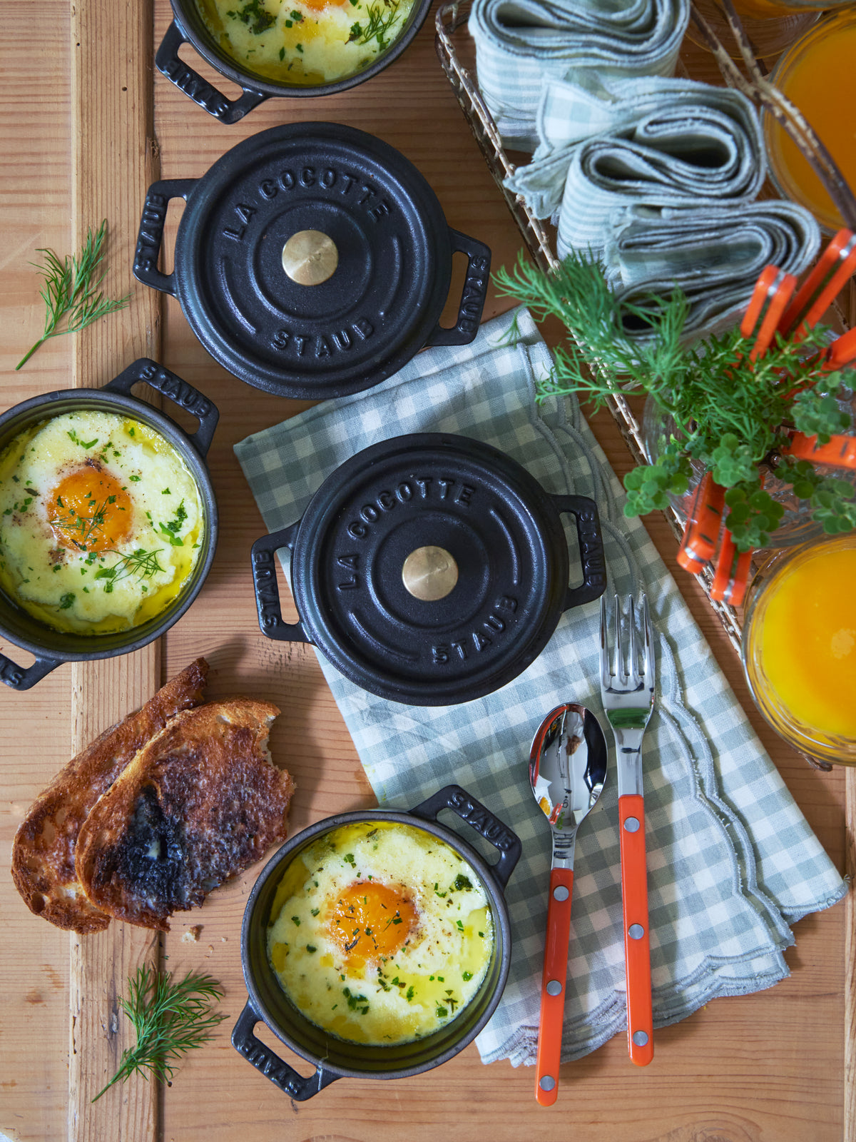 Staub Cast Iron .5 Quart Round Cocotte Weston Table