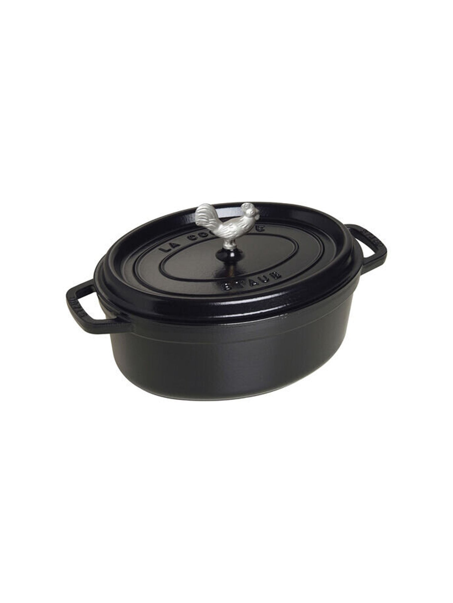 Staub Cast Iron 4.25 Quart Coq Au Vin Black Matte Weston Table