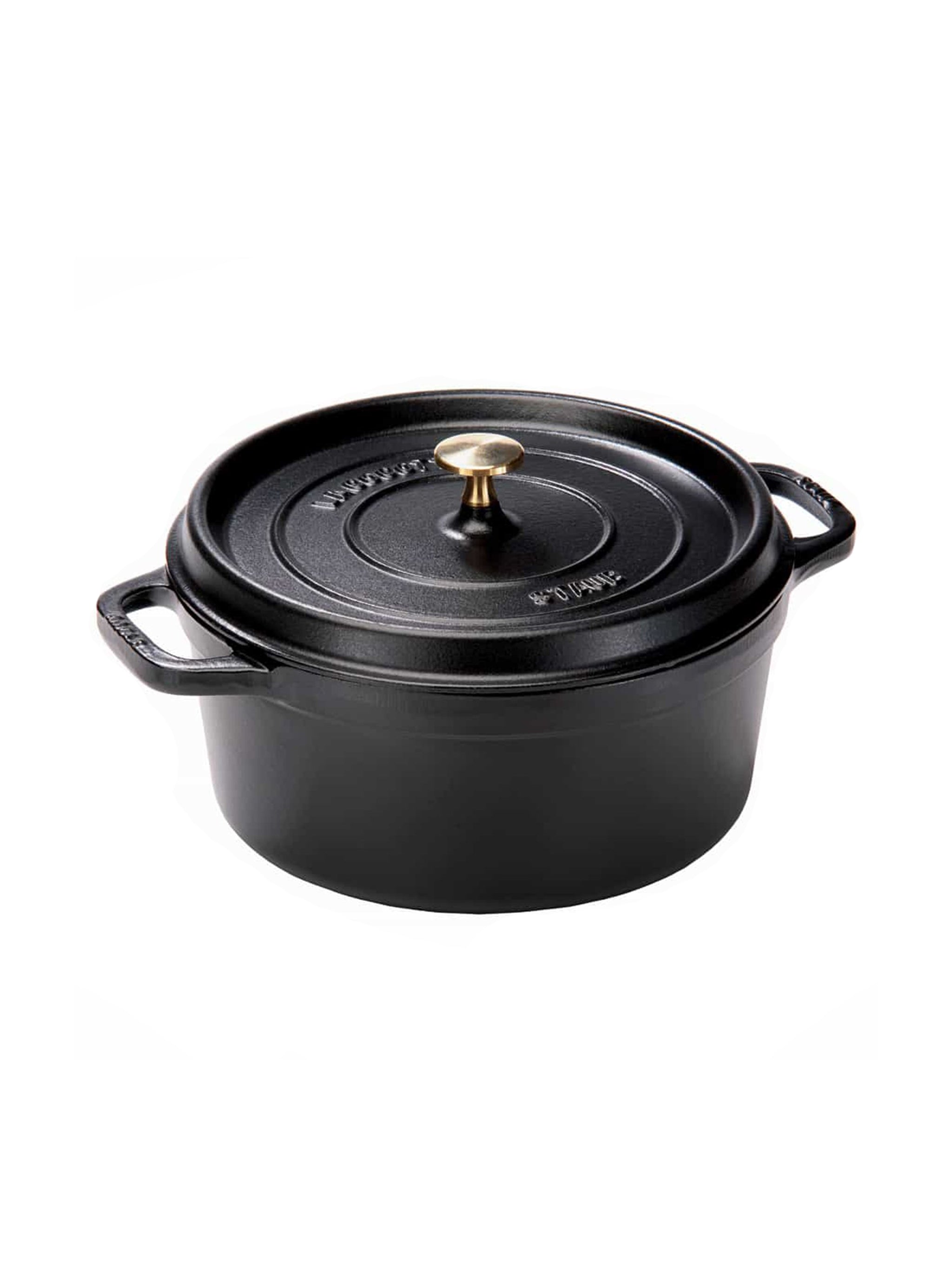 STAUB Cocotte Round Cast Iron Casserole, Black, 20cm