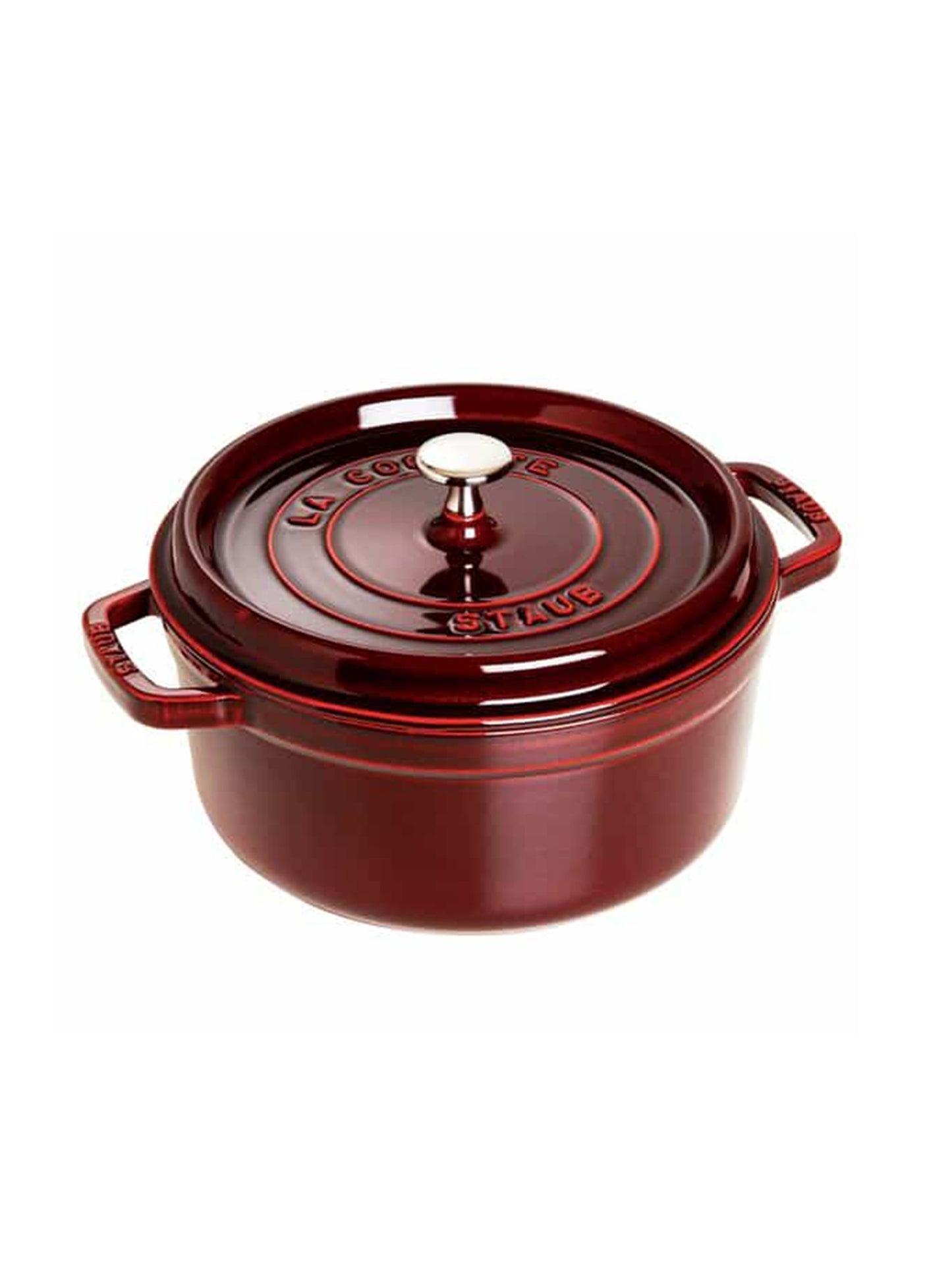 Staub Cast Iron 9 Quart Round Cocotte Grenadine Weston Table