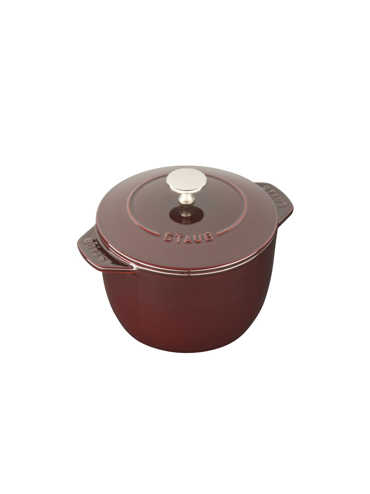 Staub Cast Iron Petite French Oven 1.5 Quart Grenadine Weston Table