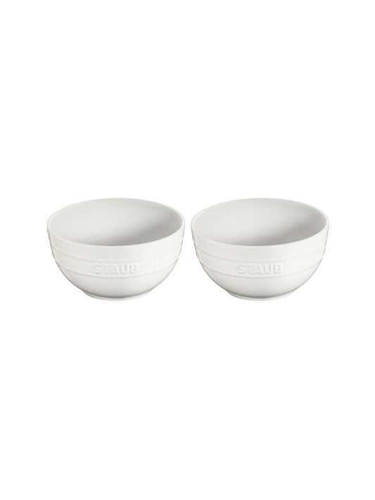 Staub Ceramic Two Piece Large Universal Bowl Set White Weston Table