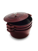 Staub Cast Iron Four Piece Stackable Set