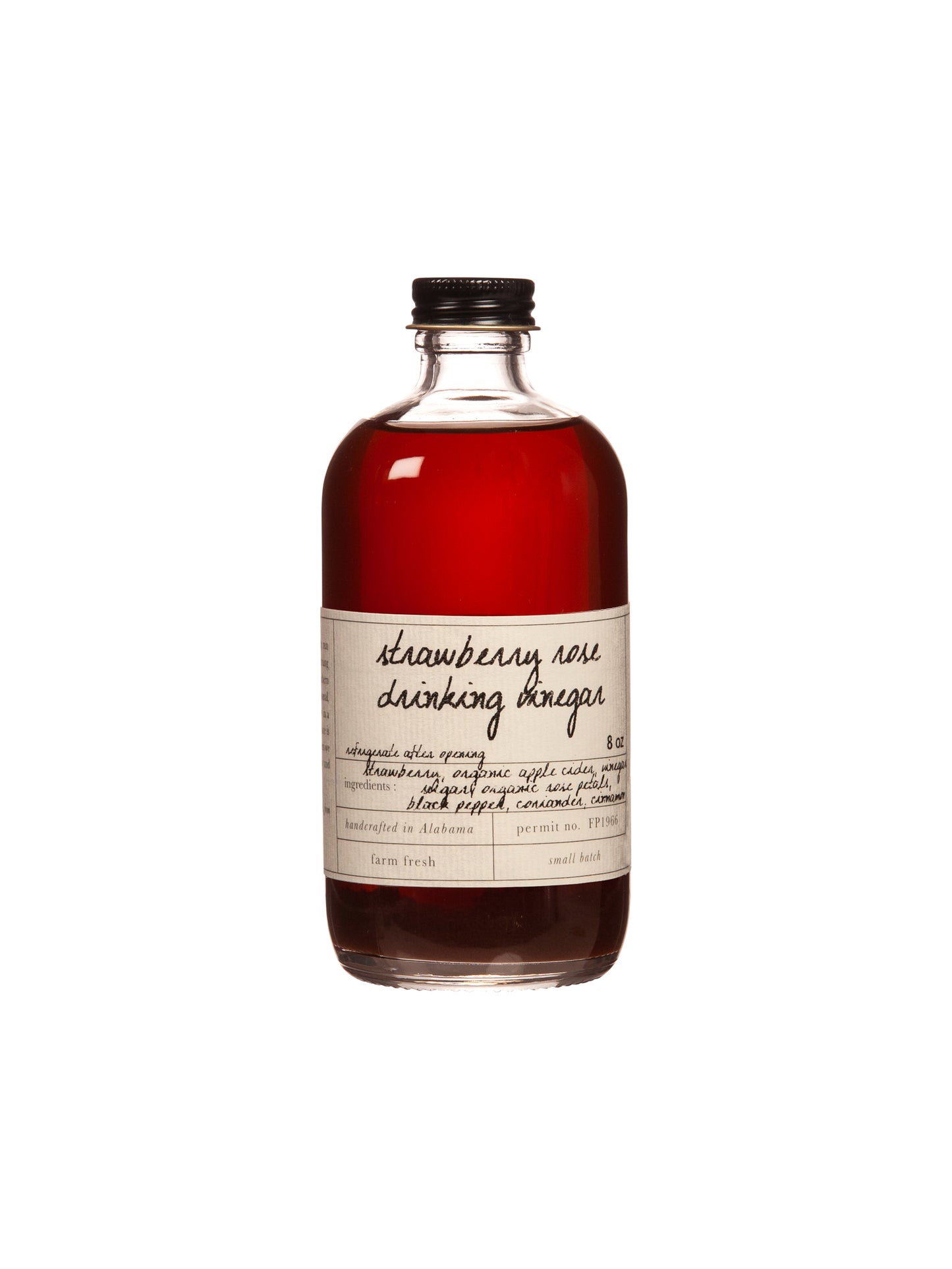 Stone Hollow Farmstead Strawberry Rose Drinking Vinegar Weston Table