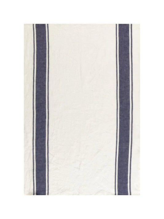 Striped Linen Kitchen Towel Blue Weston Table