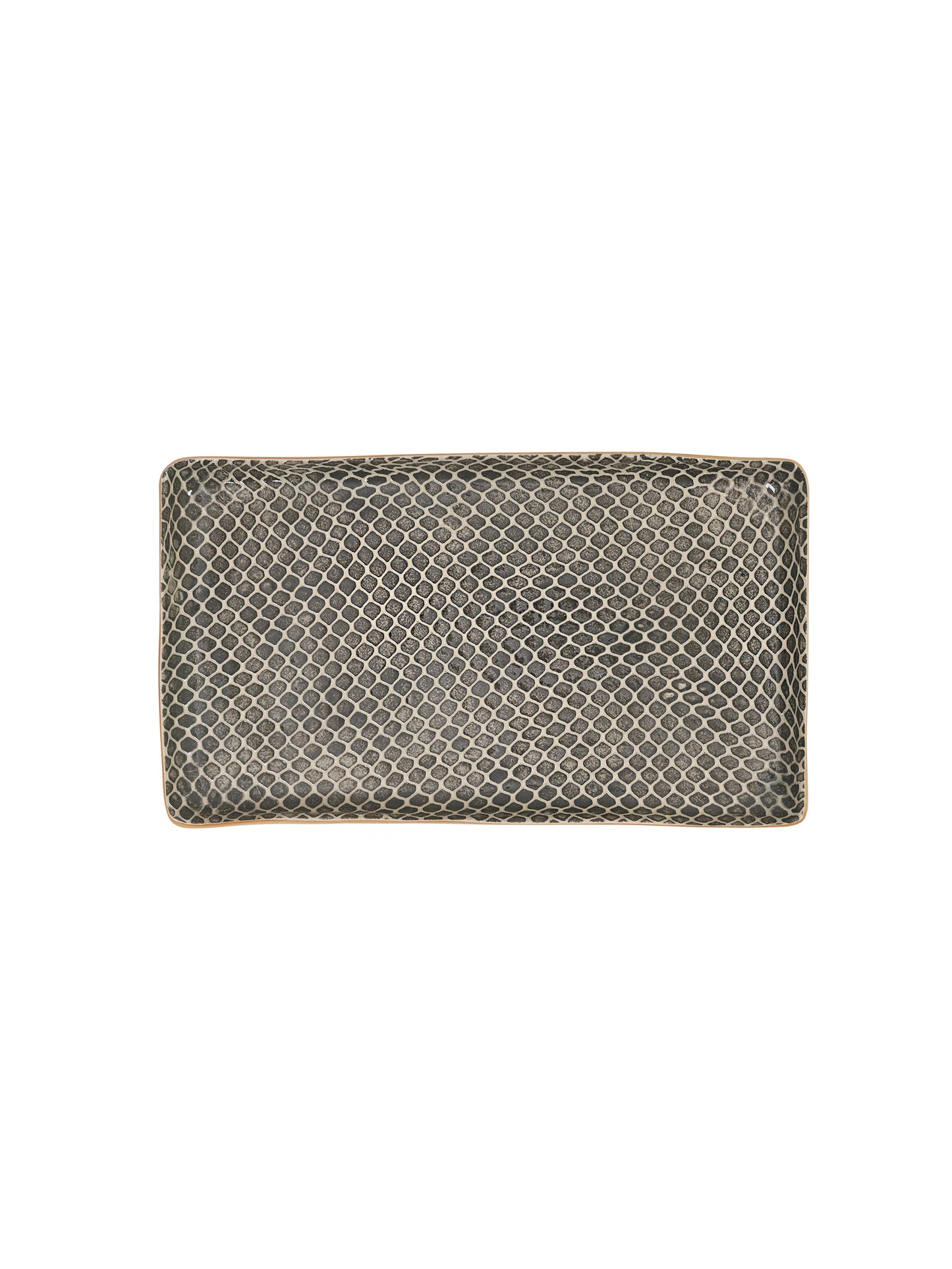 Terrafirma Ceramics Charcoal Stacking Rectangle Trays Charcoal Taj Weston Table
