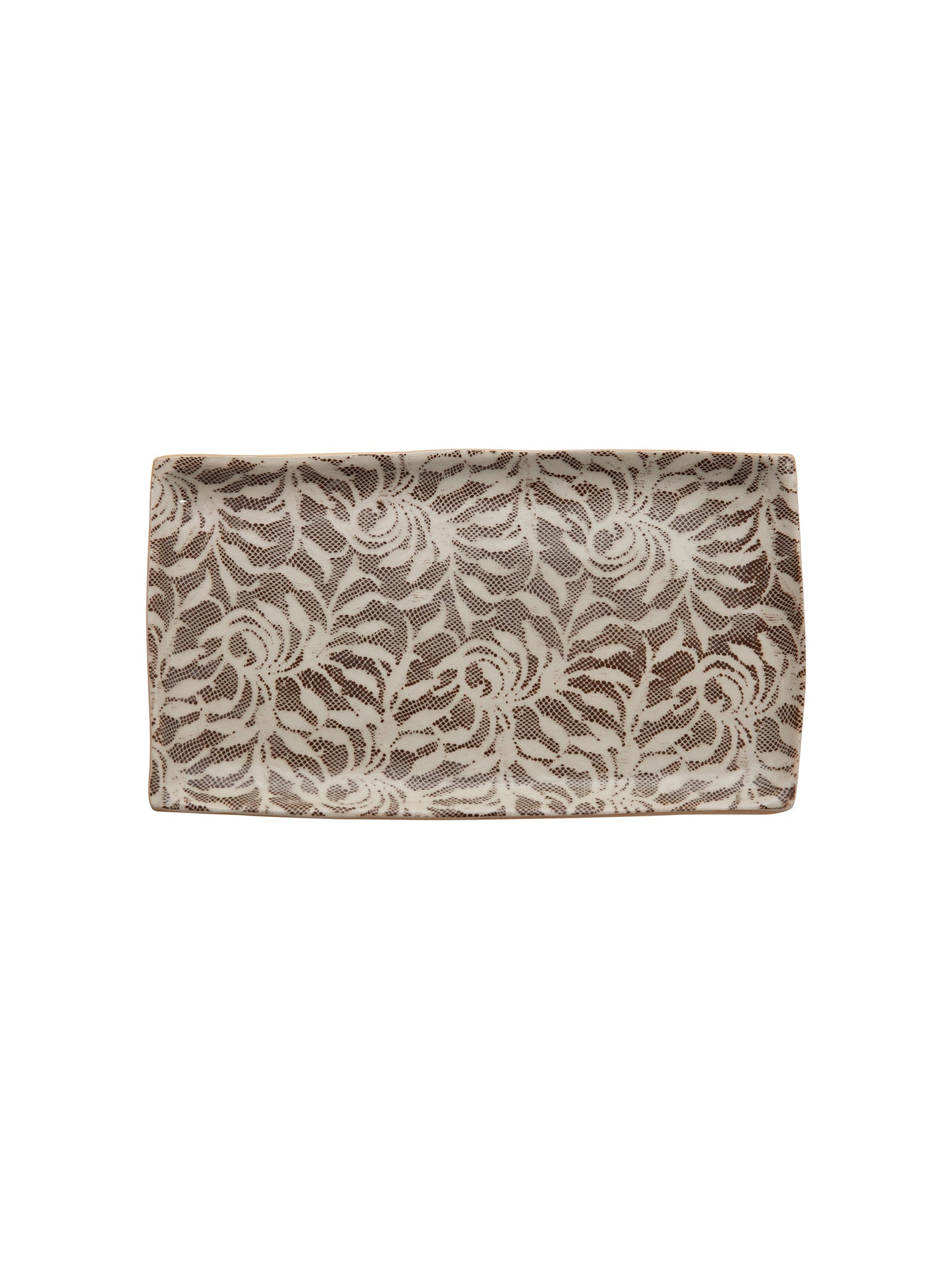 Terrafirma Ceramics Chestnut Stacking Rectangle Tray Laurel Weston Table