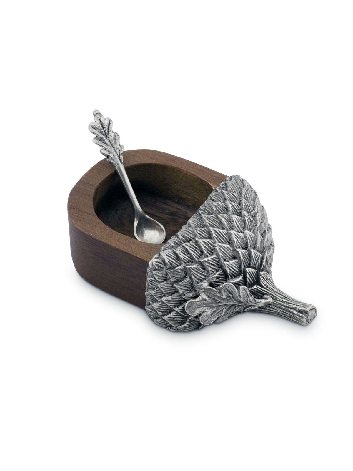 Vagabond House Acorn Salt Cellar and Spoon Weston Table