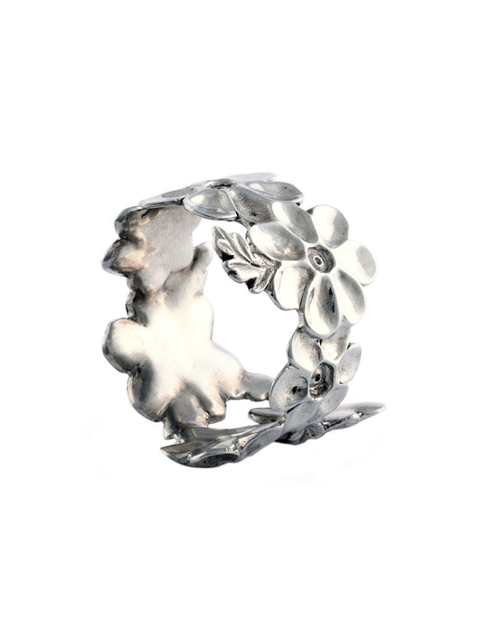 Vagabond House Pewter Lilac Napkin Rings Weston Table