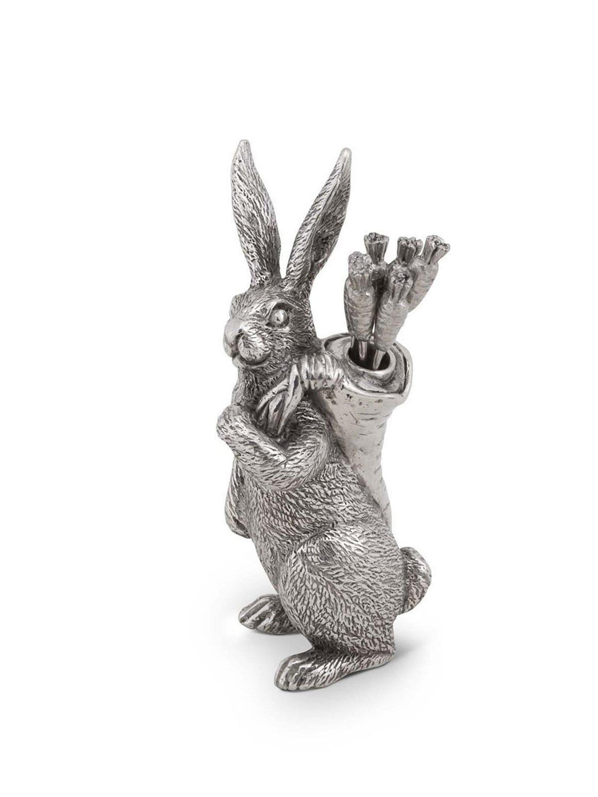 Pewter Rabbit and Carrot Cheese Picks Weston Table