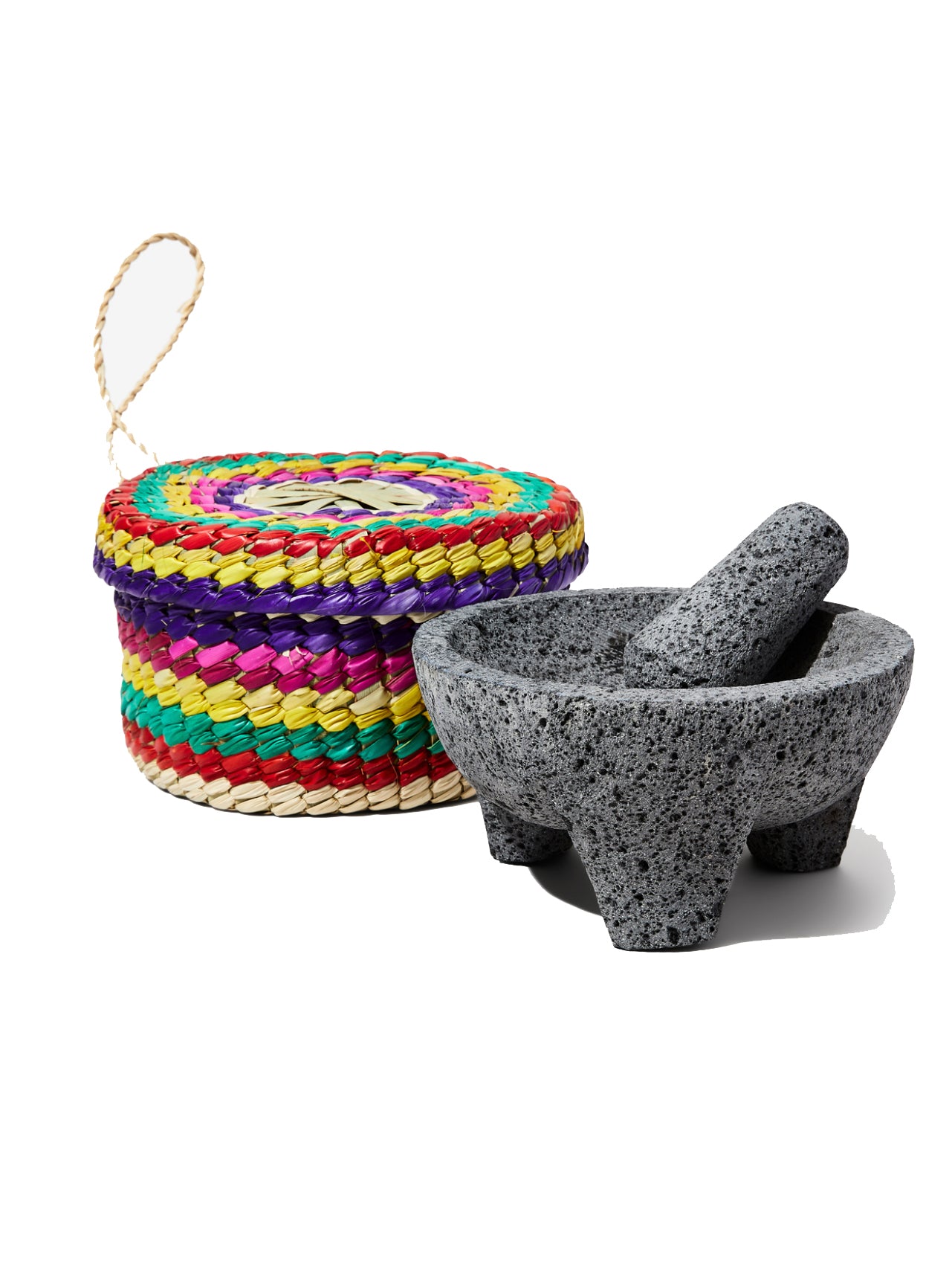 Verve Culture Molcajete with Tortilla Basket Weston Table