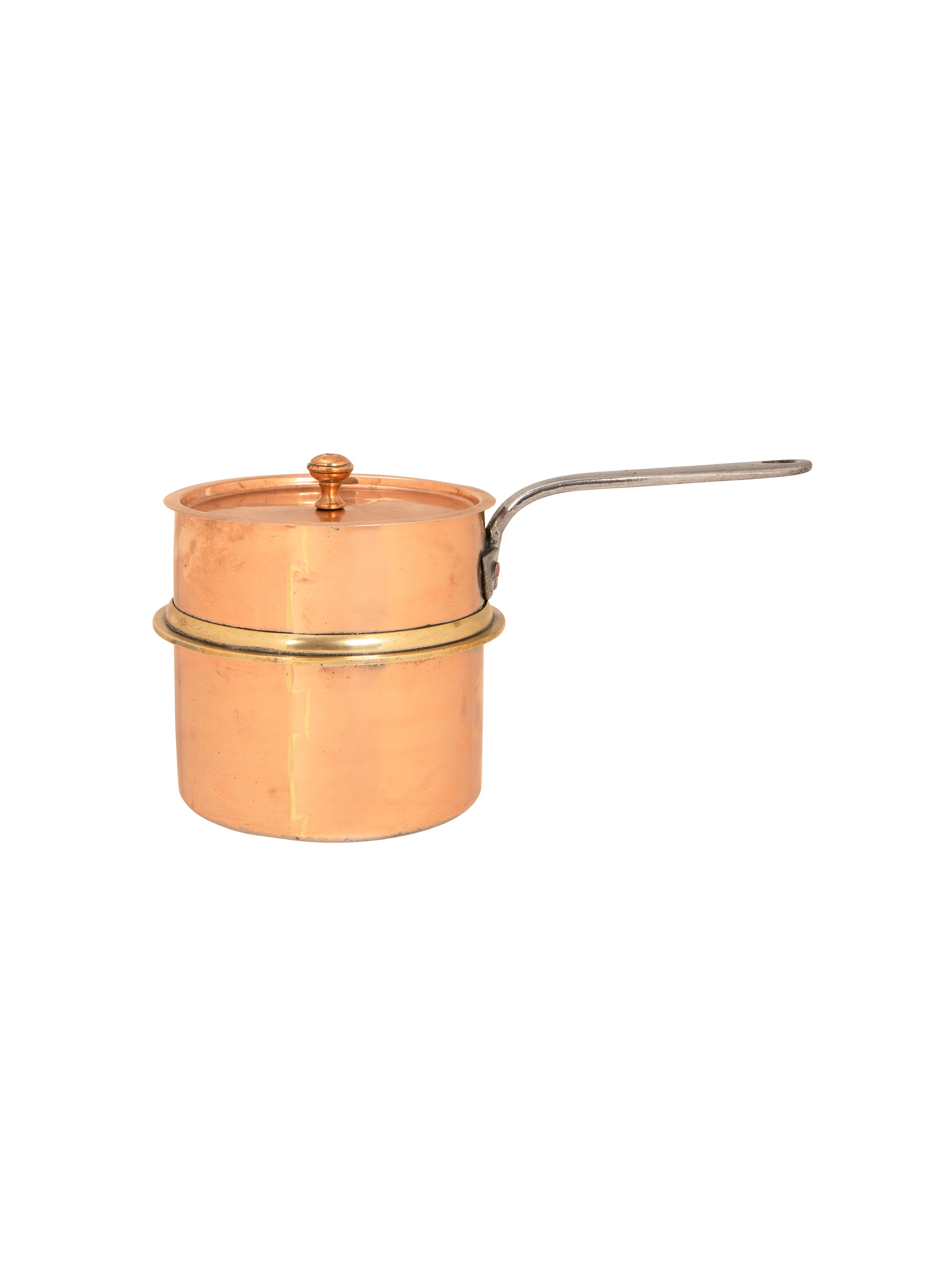 Vintage 1900 French Copper Double Boiler