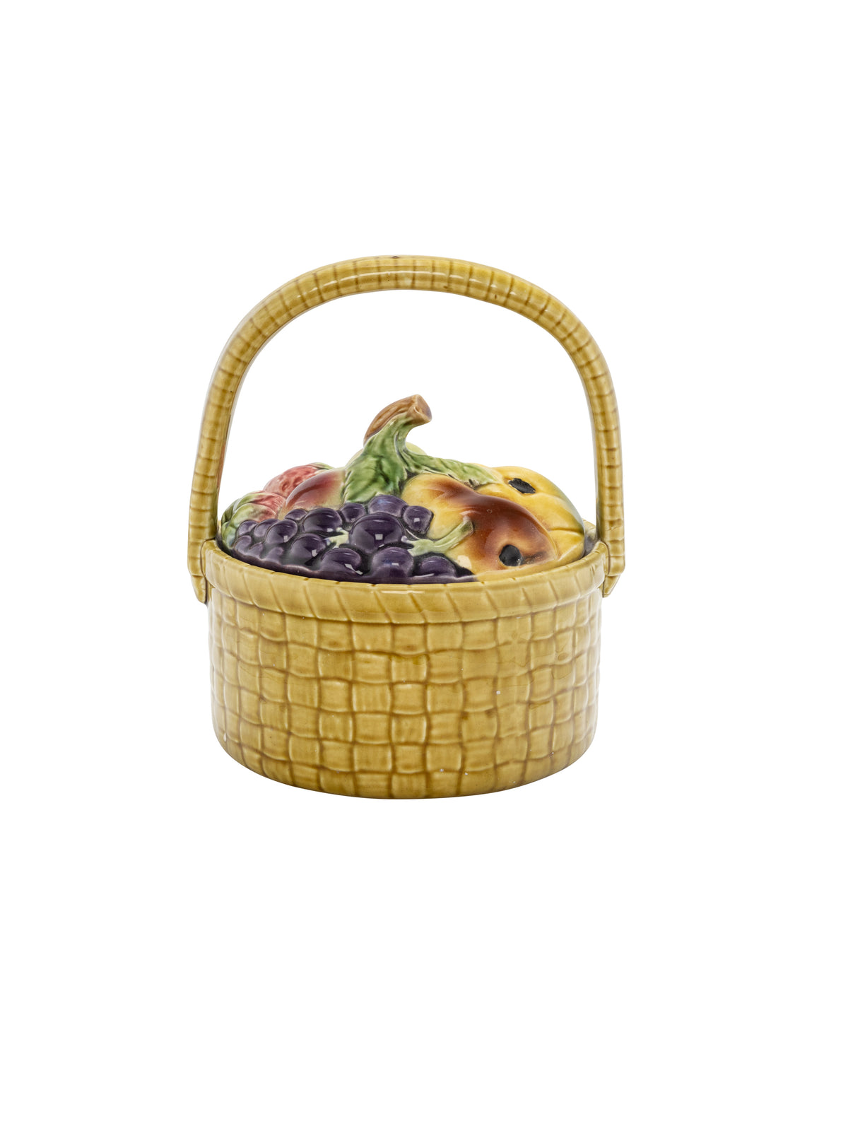 Vintage 1900s Sarreguemines Fruit Basket Weston Table
