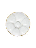 Vintage 1930s Limoges White and Gold Oyster Plate Weston Table
