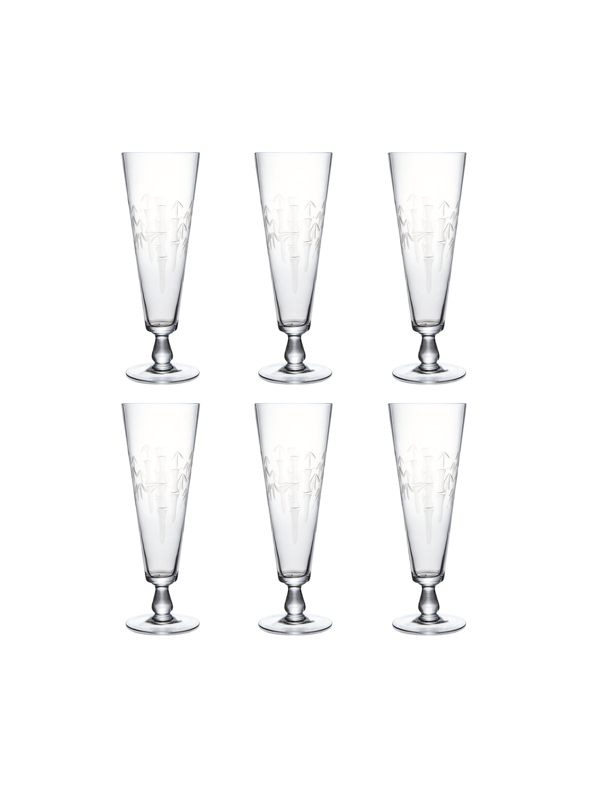 Vintage 1950s Sasaki Bamboo Pilsner Glasses
