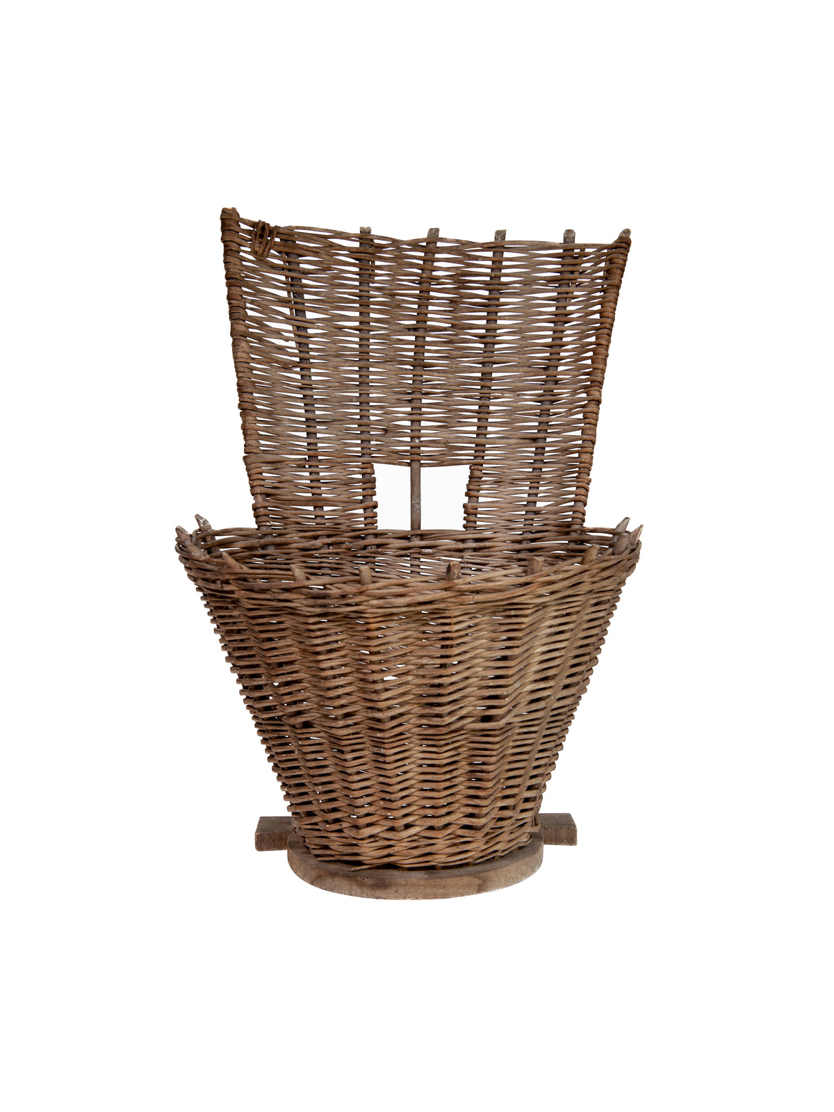 Vintage 1960s French Grape Harvesting Basket Weston Table