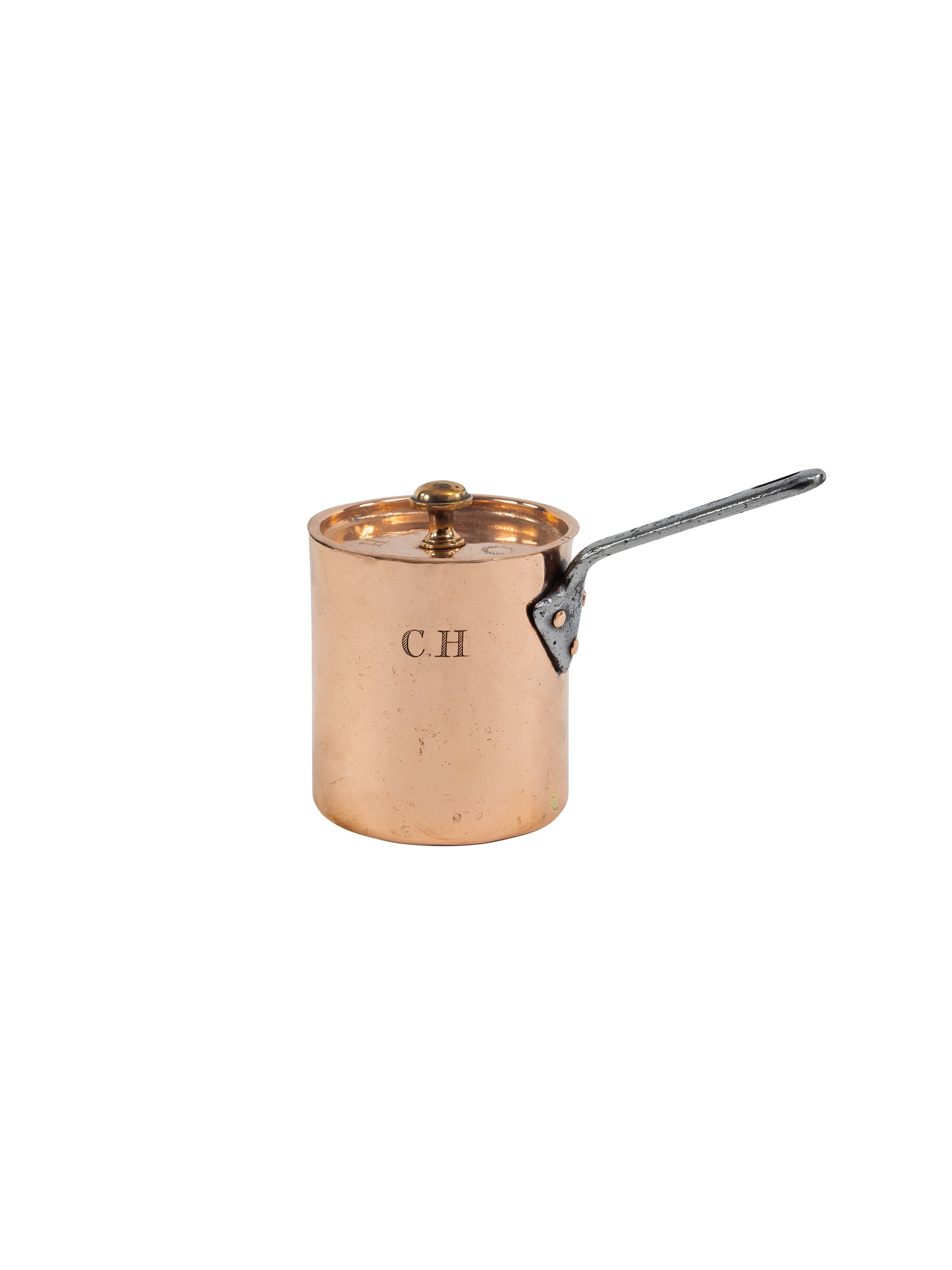 Vintage 1880s English Copper Bain Marie and Pot Set Weston Table