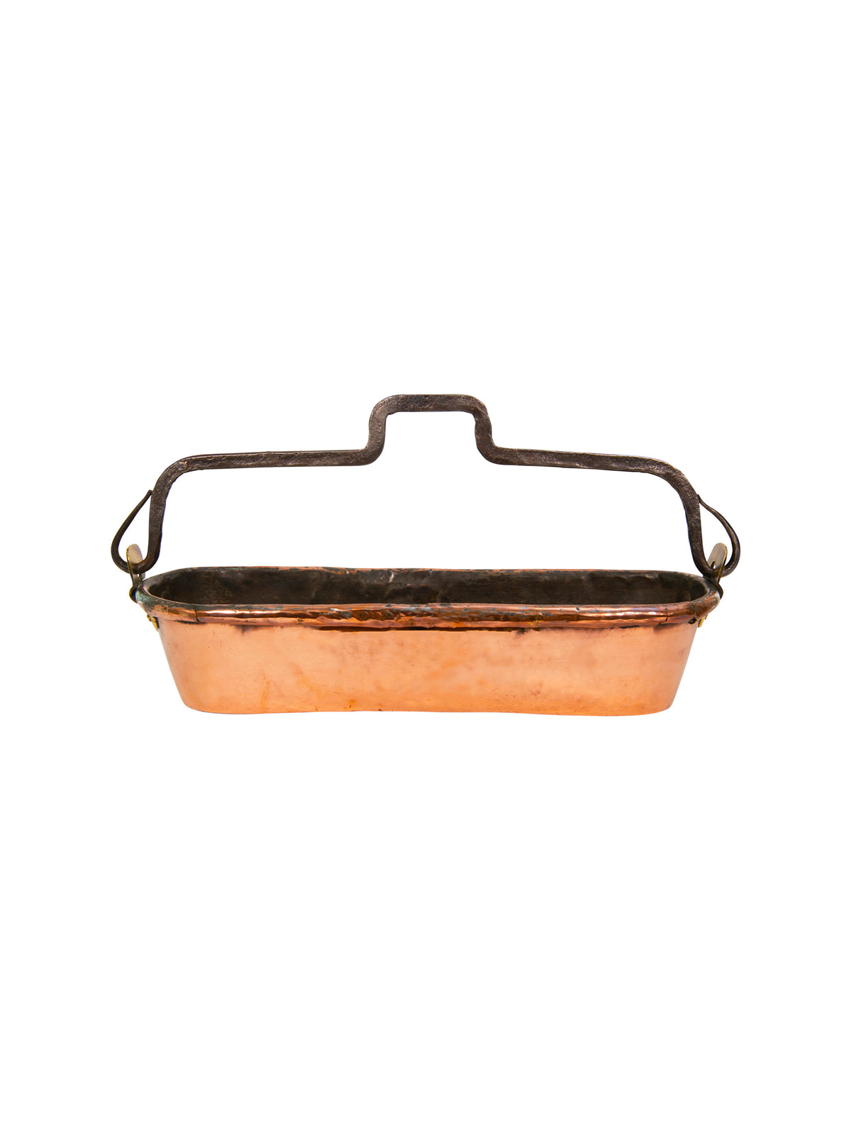 Vintage 19th Century French Copper Hanging Hearth Pan Weston Table