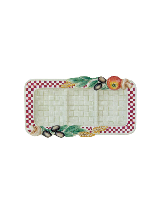 Vintage Basketweave Antipasto Serving Dish Weston Table