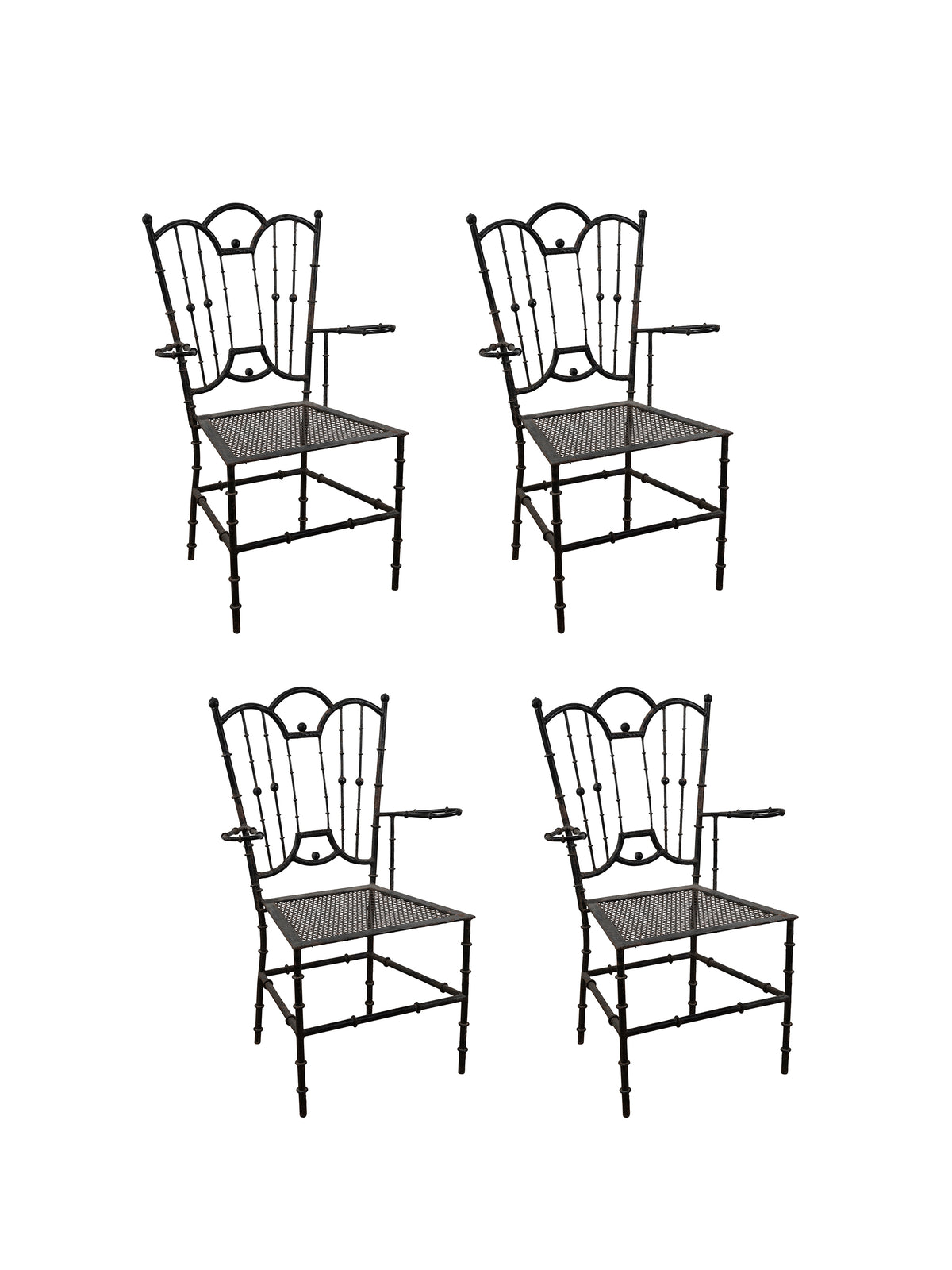 Vintage French Iron Garden Chairs Weston Table