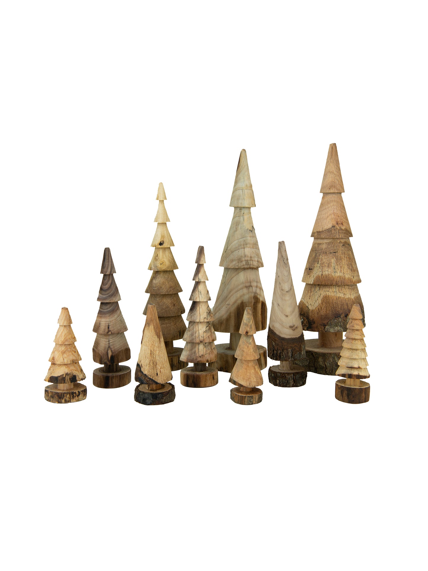 Vintage Hand Carved Wooden Forest Handmade Wooden Trees Weston Table