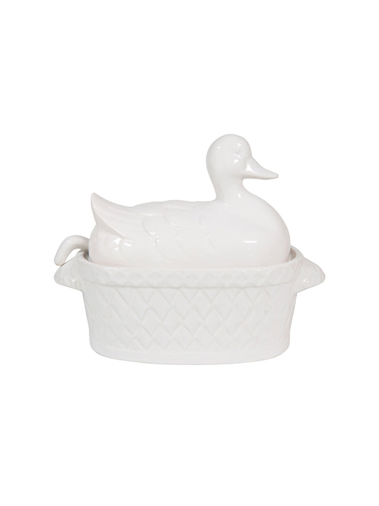 Vintage Japanese Ceramic Duck Tureen with Ladle Weston Table