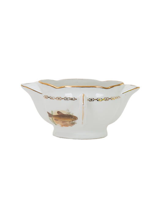 Vintage Retro Sologne Fish Gilt Trimmed Sauce Boat Weston Table