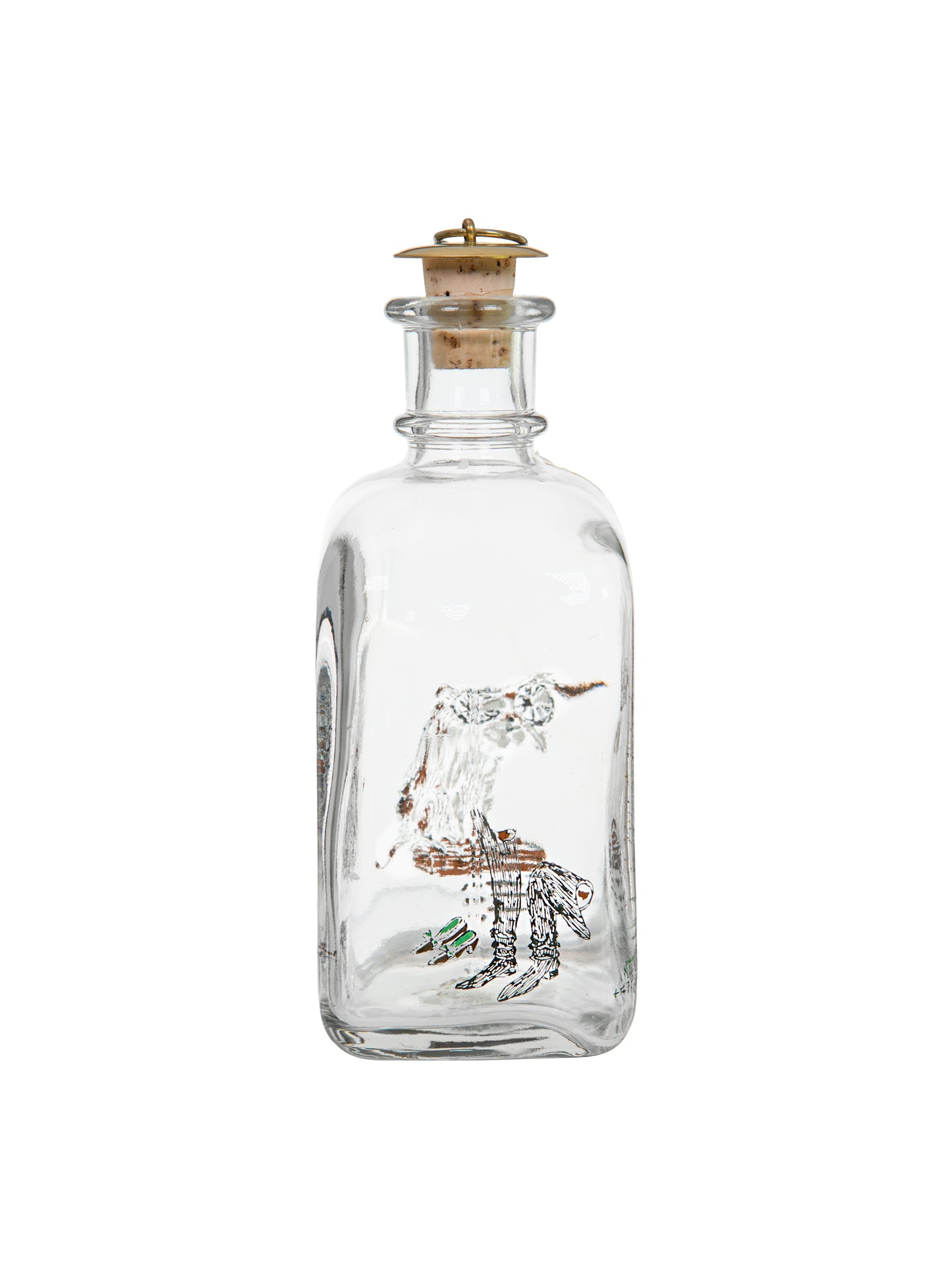 Vintage Tinder Box Glass Bottle Weston Table