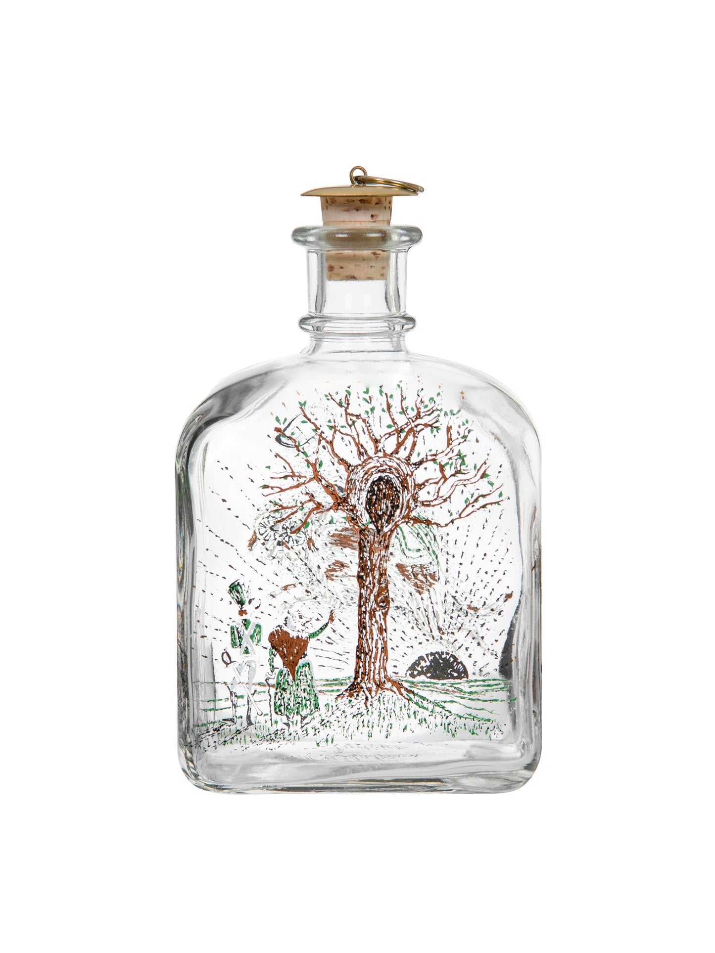 Vintage Tinder Box Glass Bottle Weston Table