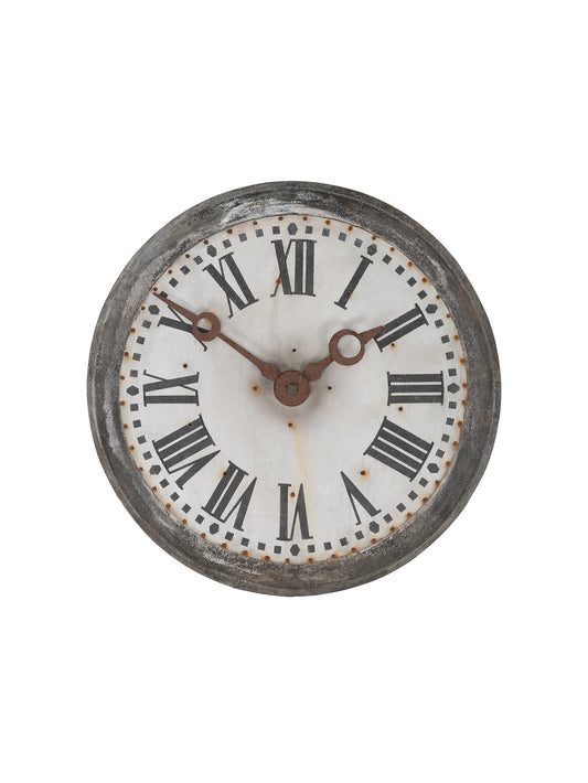 Vintage Zinc Clock Face Weston Table