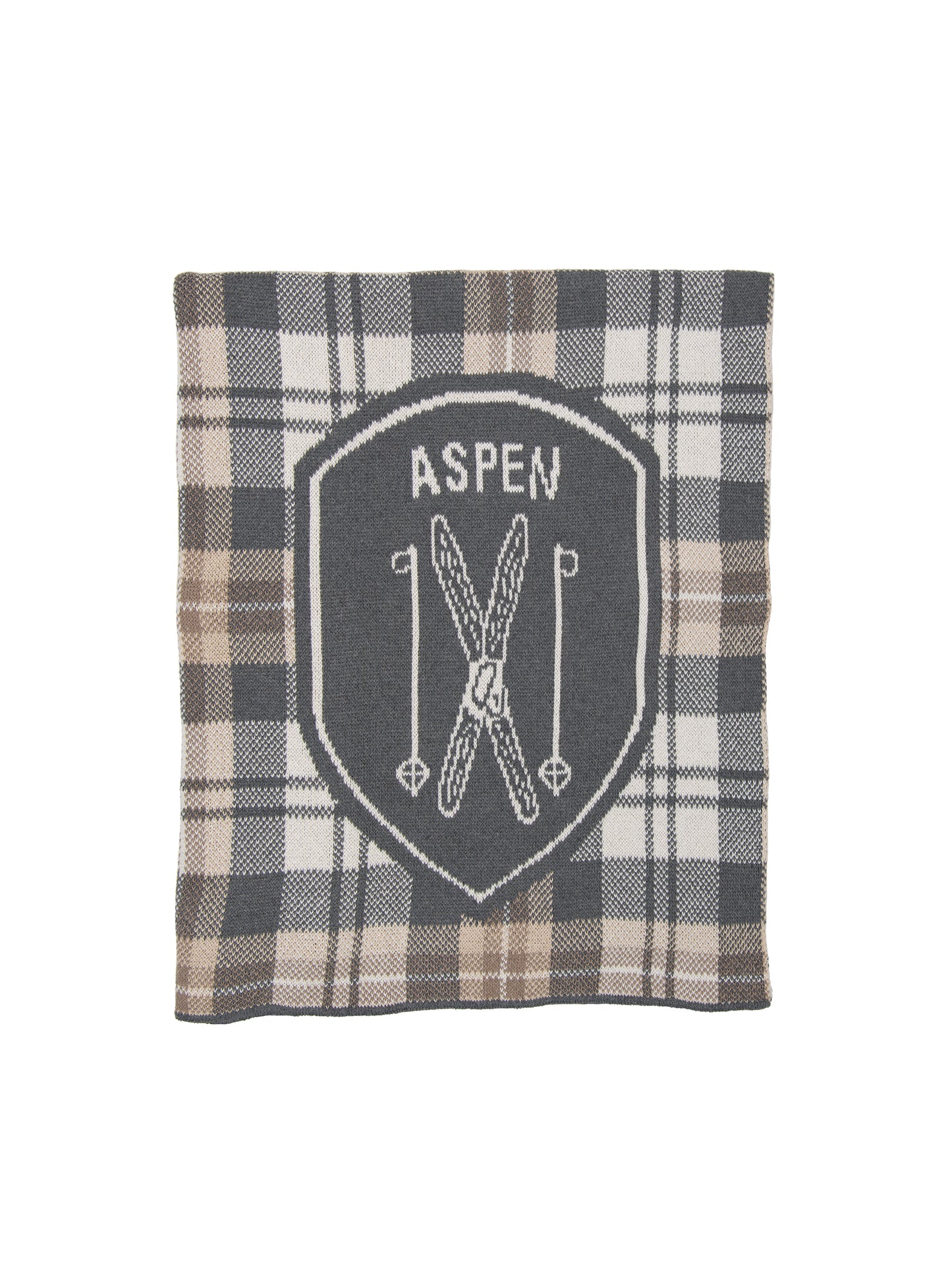 Eco Apres Ski Flax and Charcoal Throw Aspen Weston Table SP